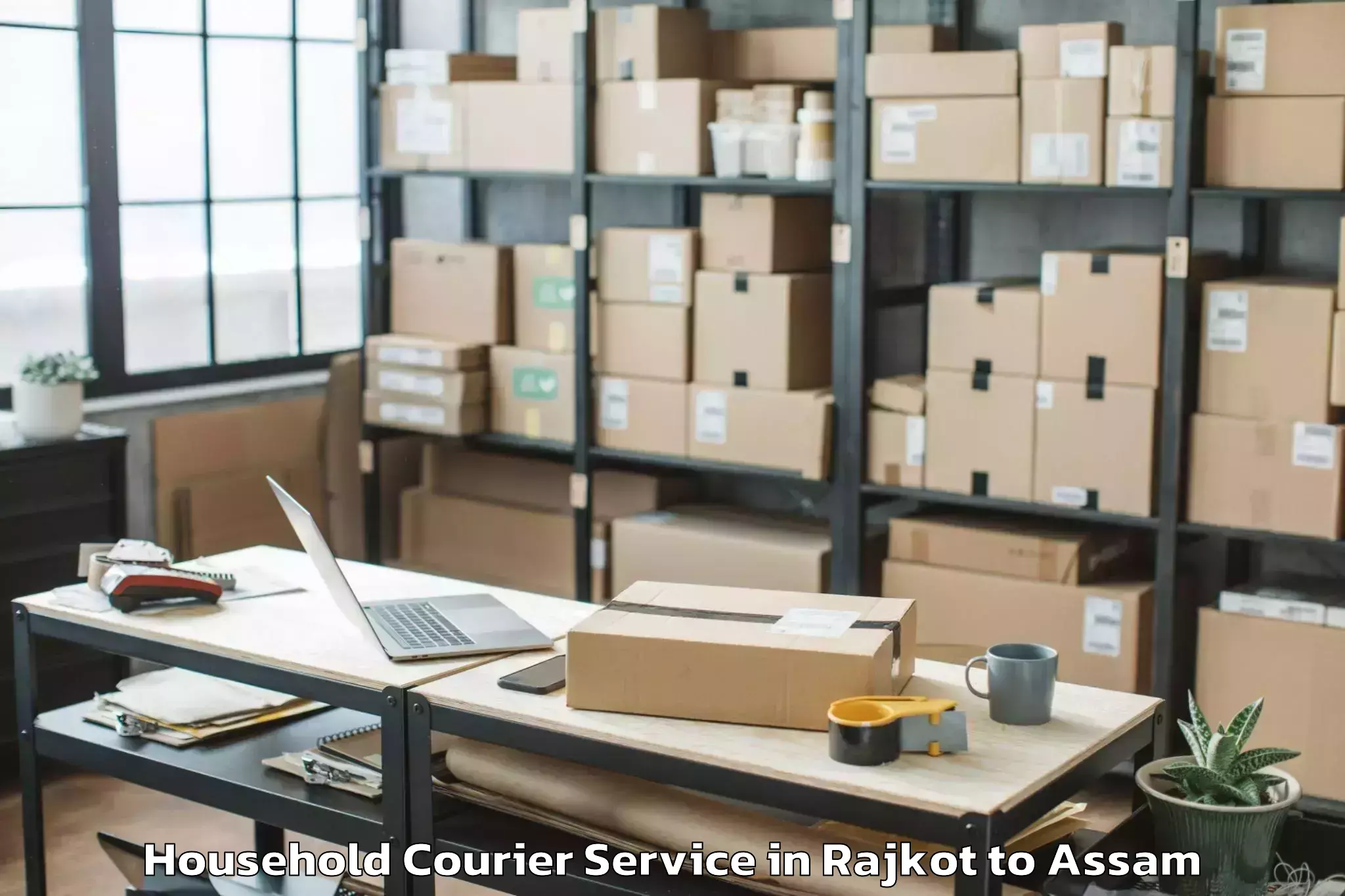 Book Rajkot to Phuloni Household Courier Online